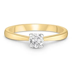 Beaverbrooks 18ct Yellow Gold Diamond Solitaire Engagement Ring