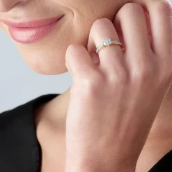 Beaverbrooks 18ct Yellow Gold Diamond Cluster Engagement Ring