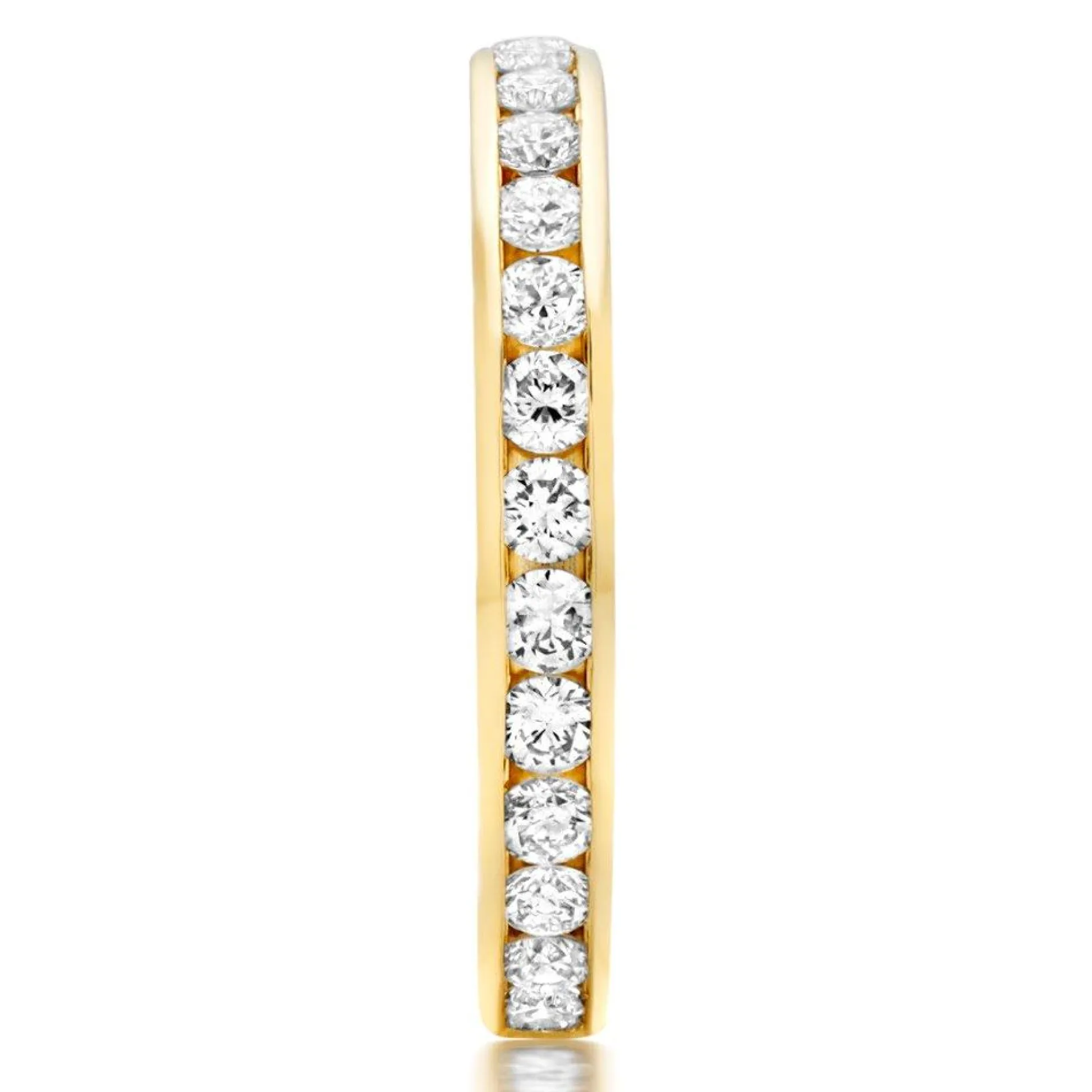 Beaverbrooks 18ct Yellow Gold Diamond 3mm Full Eternity Ring