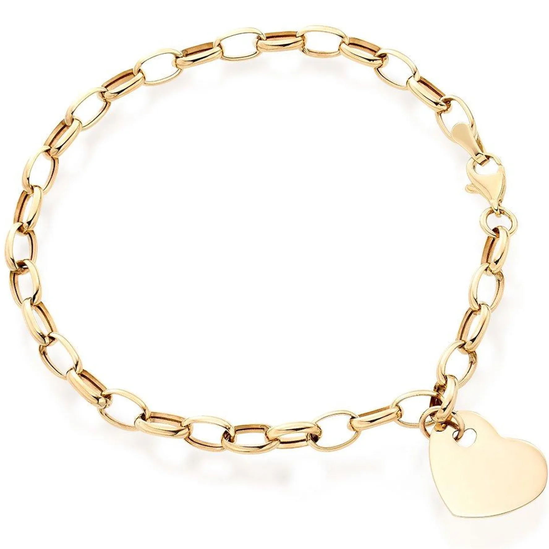 Beaverbrooks 9ct Yellow Gold Heart Bracelet