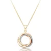 Beaverbrooks 9ct Yellow Gold, White Gold and Rose Gold Cubic Zirconia Pendant