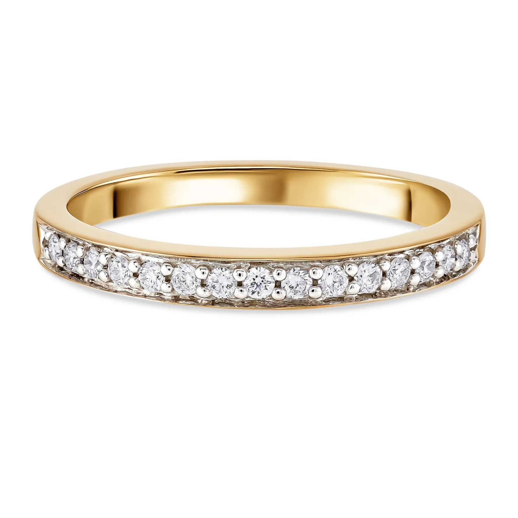 Beaverbrooks 9ct Yellow Gold Diamond 1.5mm Wedding Ring