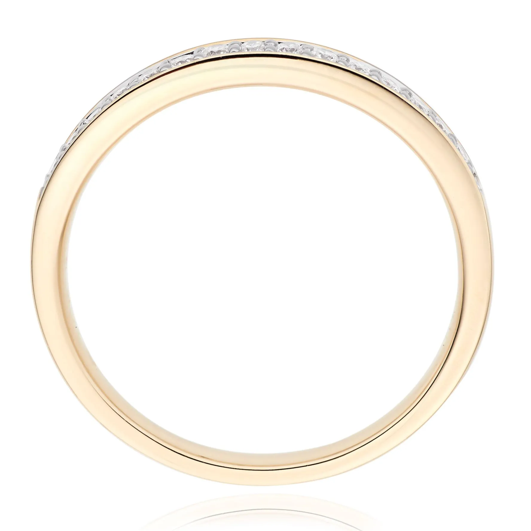 Beaverbrooks 9ct Yellow Gold Diamond 1.5mm Wedding Ring