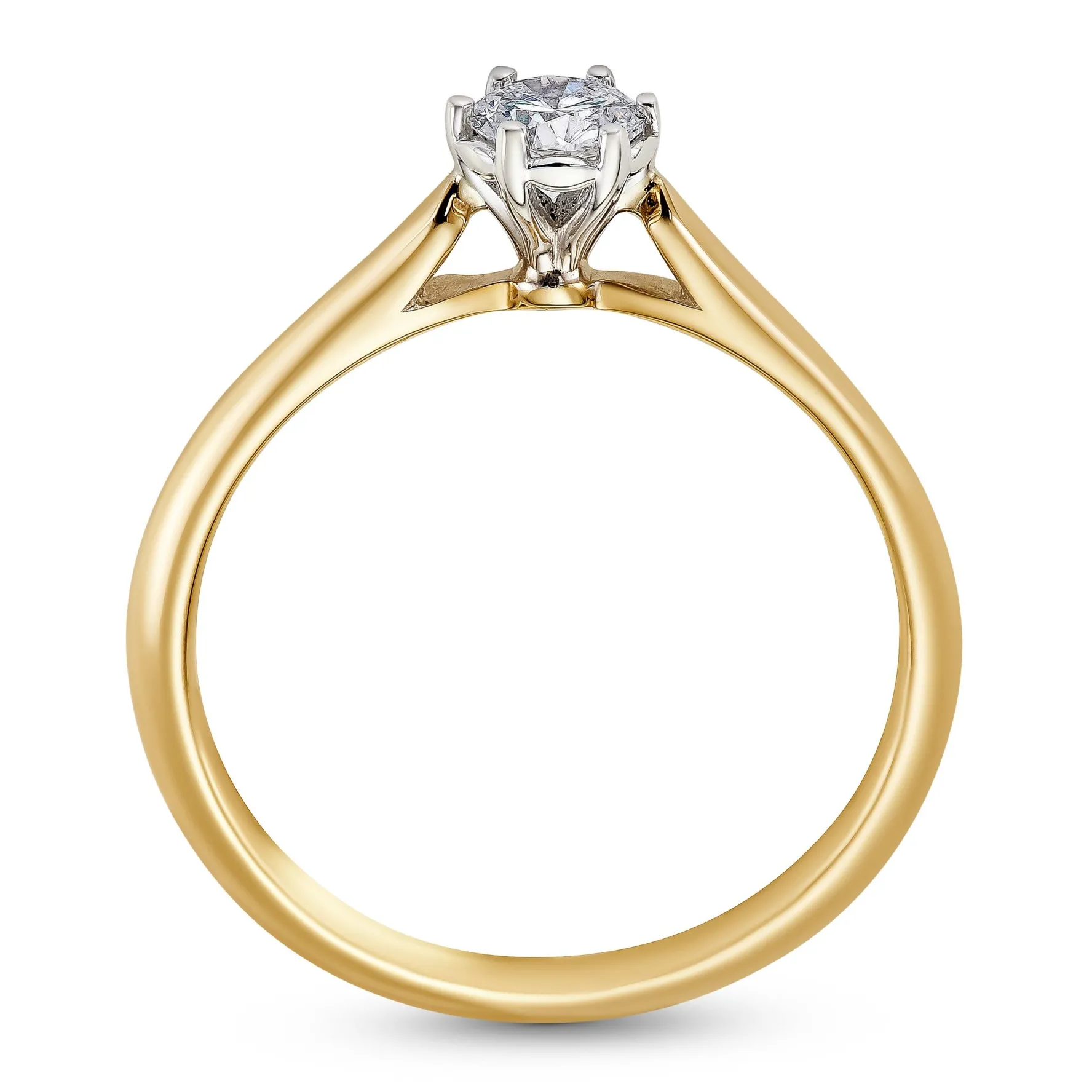 Beaverbrooks 9ct Yellow Gold Diamond Solitaire Ring