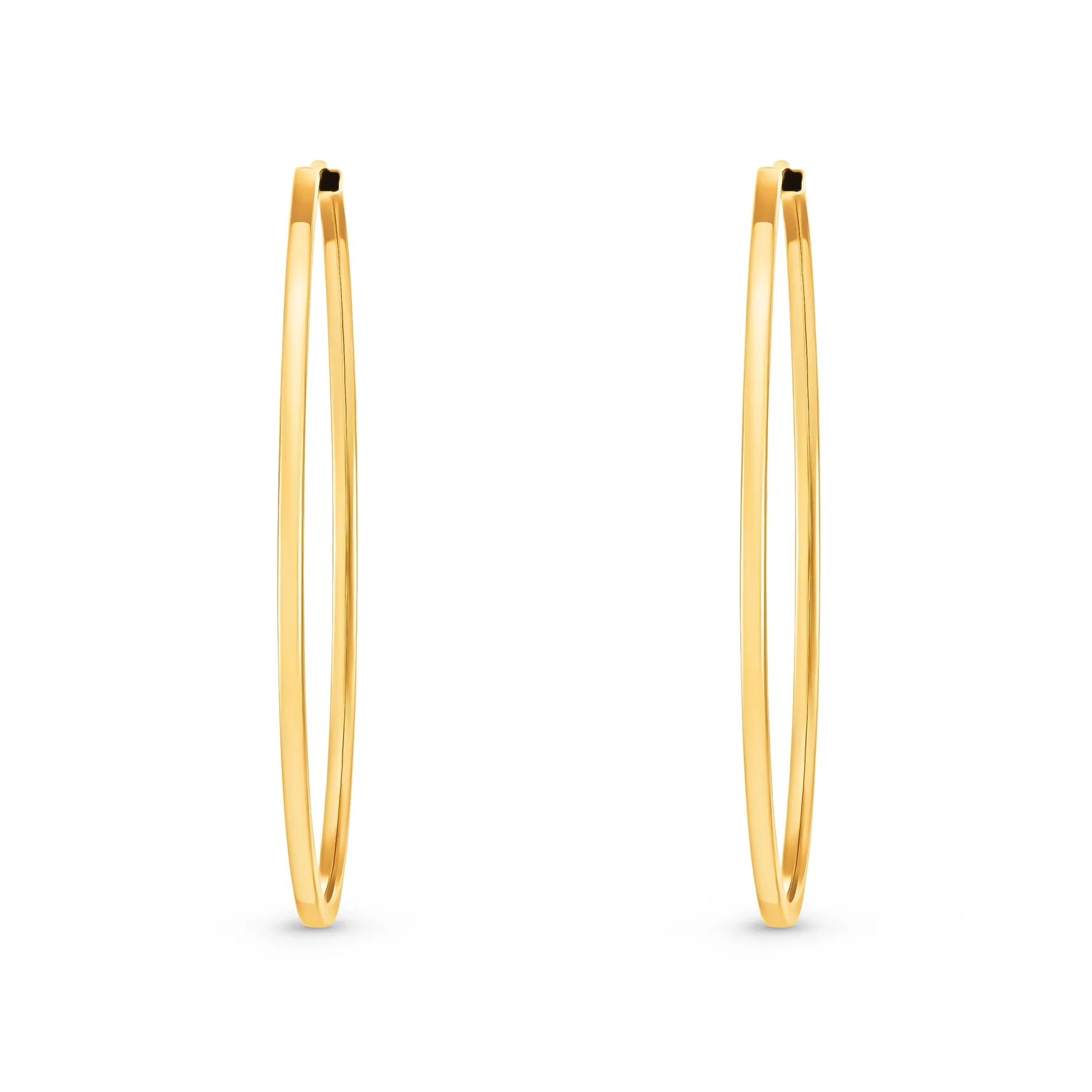 Beaverbrooks 9ct Yellow Gold 40mm Hoop Earrings