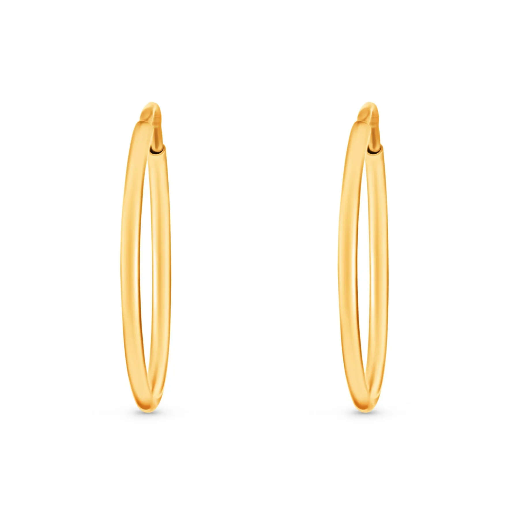Beaverbrooks 9ct Yellow Gold 15mm Hoop Earrings