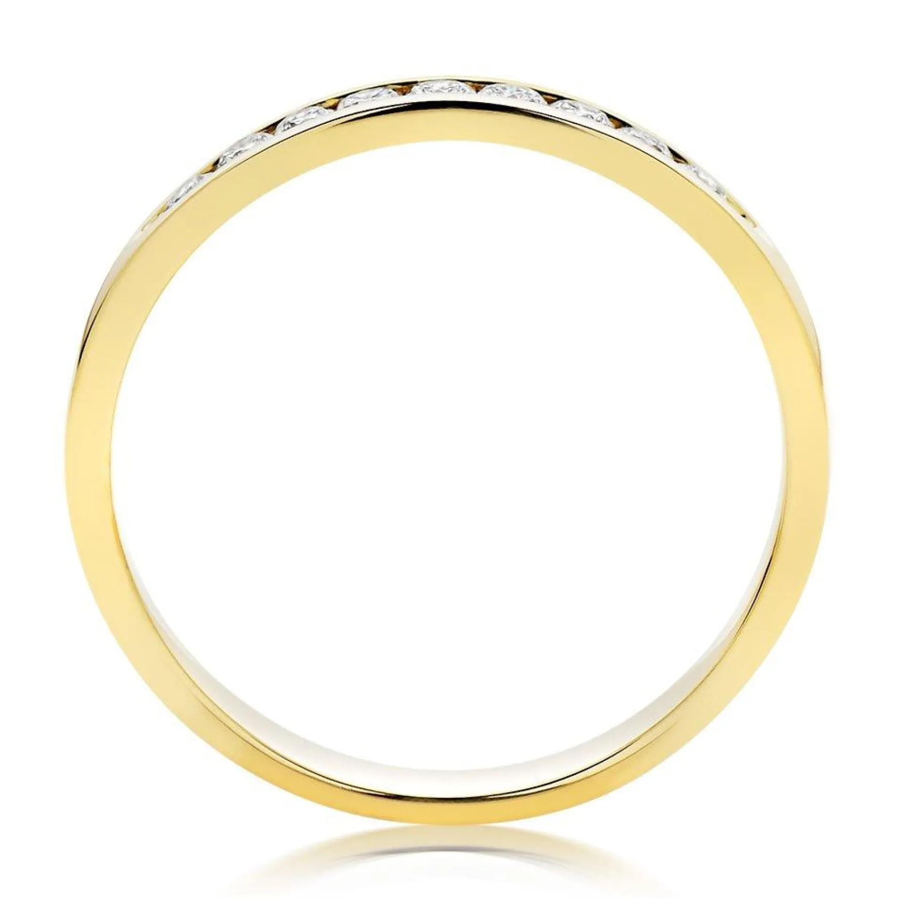 Beaverbrooks 9ct Yellow Gold Diamond Half Eternity Ring