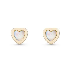 Beaverbrooks 9ct Yellow Gold Mother of Pearl Stud Earrings