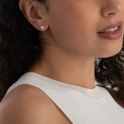 Beaverbrooks 9ct Yellow Gold Mother of Pearl Stud Earrings