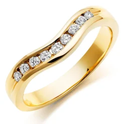 Beaverbrooks 18ct Yellow Gold Diamond 3mm Wedding Ring
