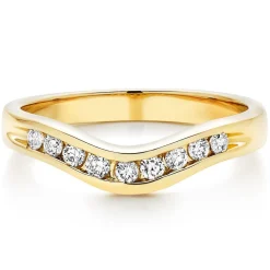 Beaverbrooks 18ct Yellow Gold Diamond 3mm Wedding Ring