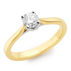 Beaverbrooks 18ct Yellow Gold Diamond Solitaire Ring