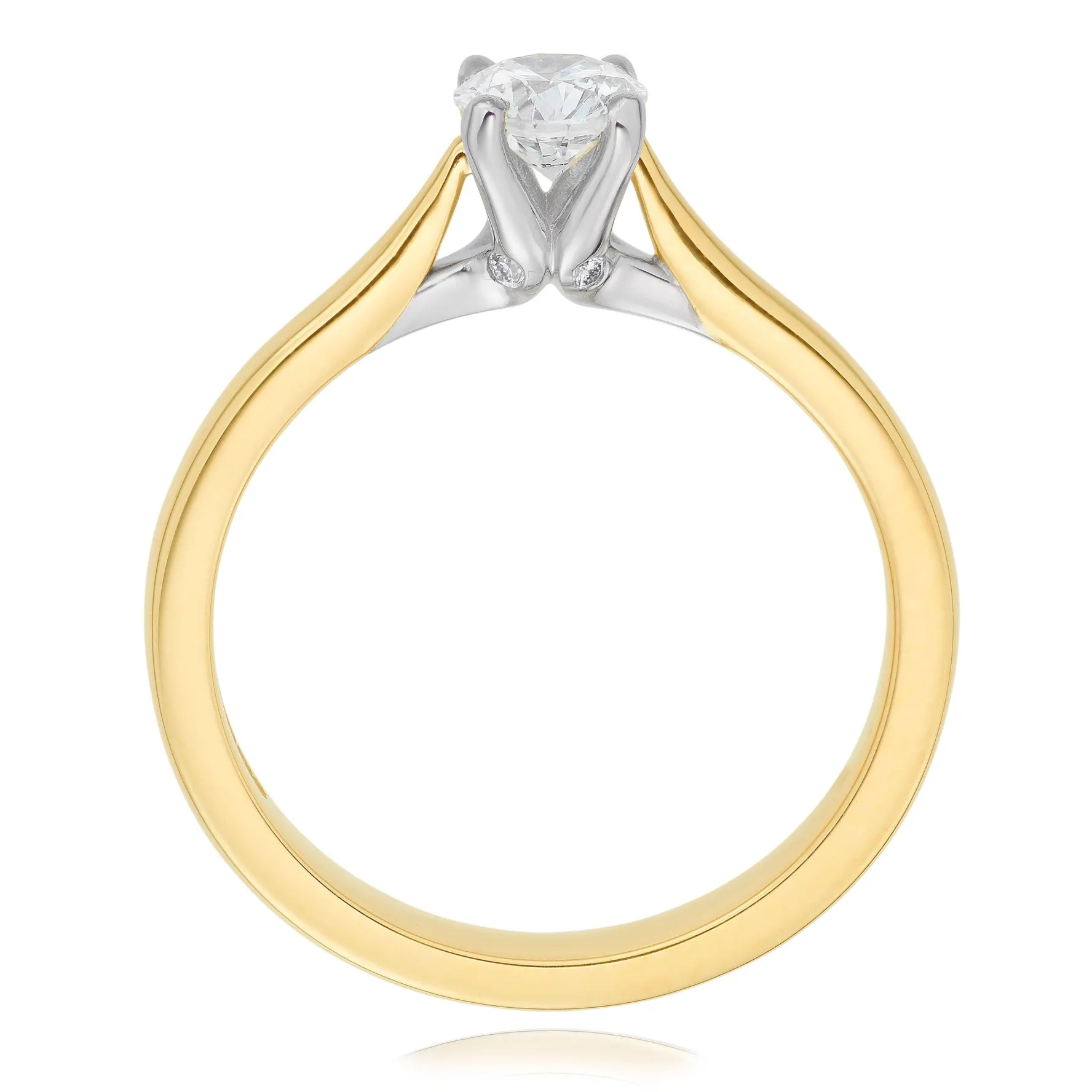 Beaverbrooks 18ct Yellow Gold Diamond Solitaire Ring