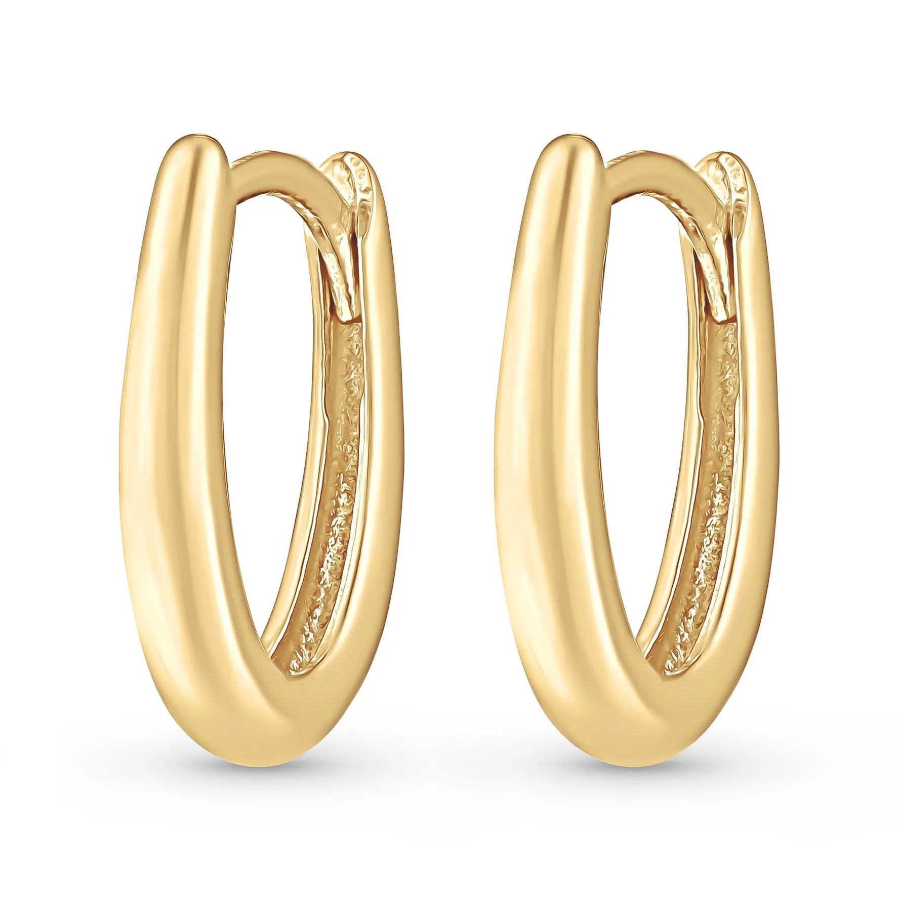 Beaverbrooks 9ct Yellow Gold Huggie Hoop Earrings