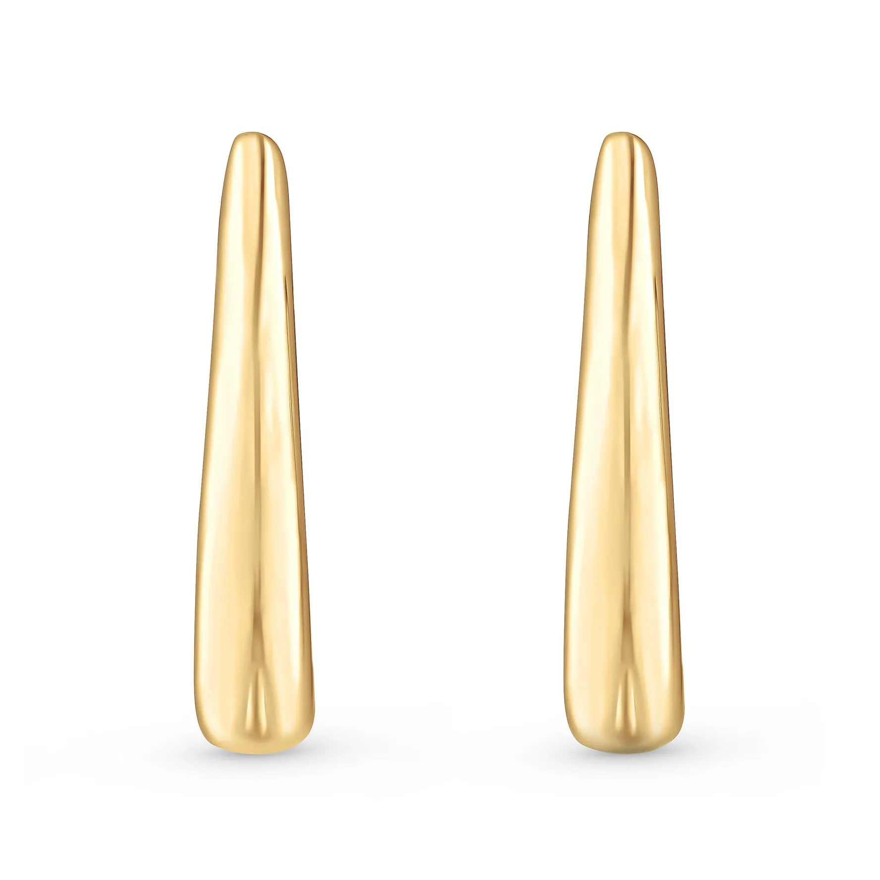 Beaverbrooks 9ct Yellow Gold Huggie Hoop Earrings