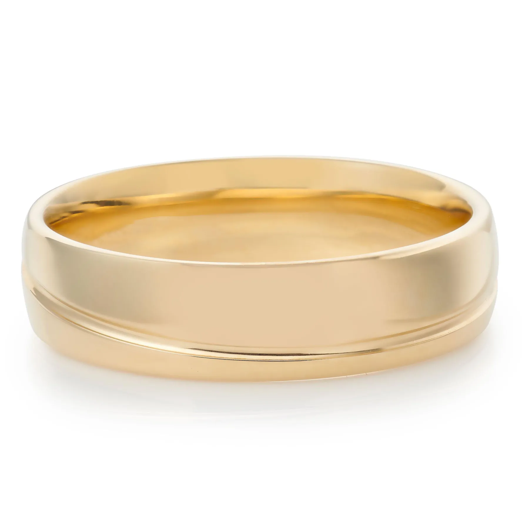 Beaverbrooks 18ct Yellow Gold 6mm Men’s Wedding Ring