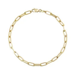 Beaverbrooks 9ct Yellow Gold Paperchain Bracelet