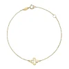 Beaverbrooks 9ct Yellow Gold Mother of Pearl Single Clover Bracelet
