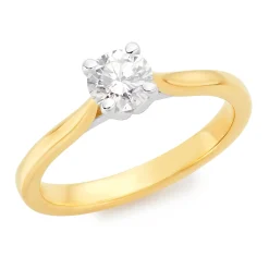 Beaverbrooks 18ct Yellow Gold Diamond Solitaire Engagement Ring