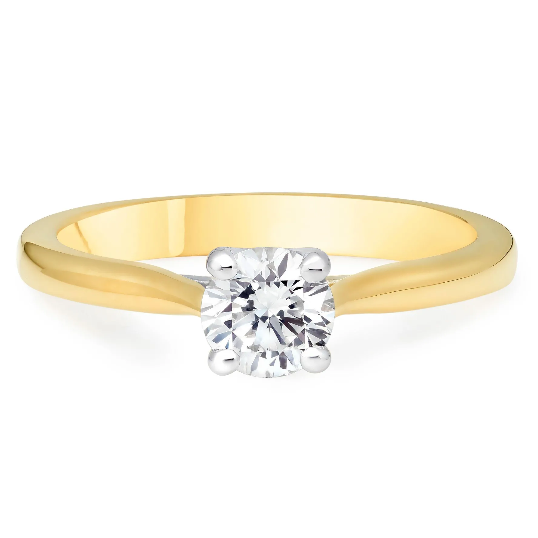 Beaverbrooks 18ct Yellow Gold Diamond Solitaire Engagement Ring