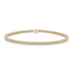 Beaverbrooks 9ct Yellow Gold Diamond Tennis Bracelet