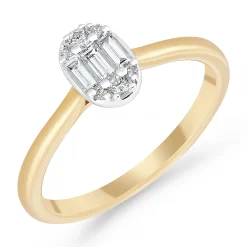 Beaverbrooks 18ct Yellow Gold Diamond Cluster Ring