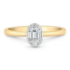 Beaverbrooks 18ct Yellow Gold Diamond Cluster Ring