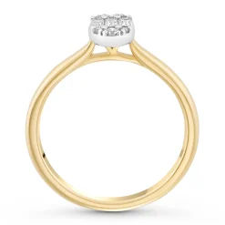 Beaverbrooks 18ct Yellow Gold Diamond Cluster Ring