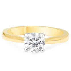 Beaverbrooks 18ct Yellow Gold Diamond Solitaire Engagement Ring