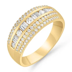 Beaverbrooks 18ct Yellow Gold Diamond Half Eternity Ring