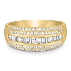 Beaverbrooks 18ct Yellow Gold Diamond Half Eternity Ring