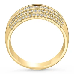 Beaverbrooks 18ct Yellow Gold Diamond Half Eternity Ring