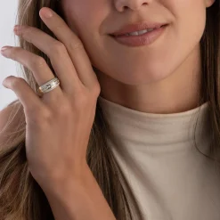 Beaverbrooks 18ct Yellow Gold Diamond Half Eternity Ring