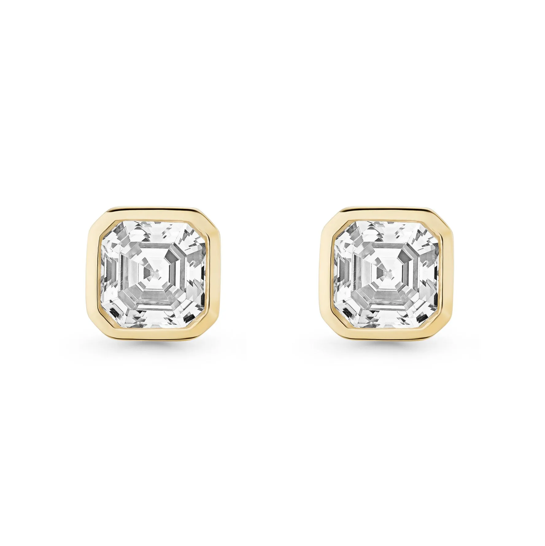 Beaverbrooks 9ct Yellow Gold Cubic Zirconia Stud Earrings