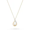 Beaverbrooks 9ct Yellow Gold Diamond Freshwater Pearl Pendant