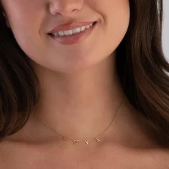 Beaverbrooks 9ct Yellow Gold Love Necklace