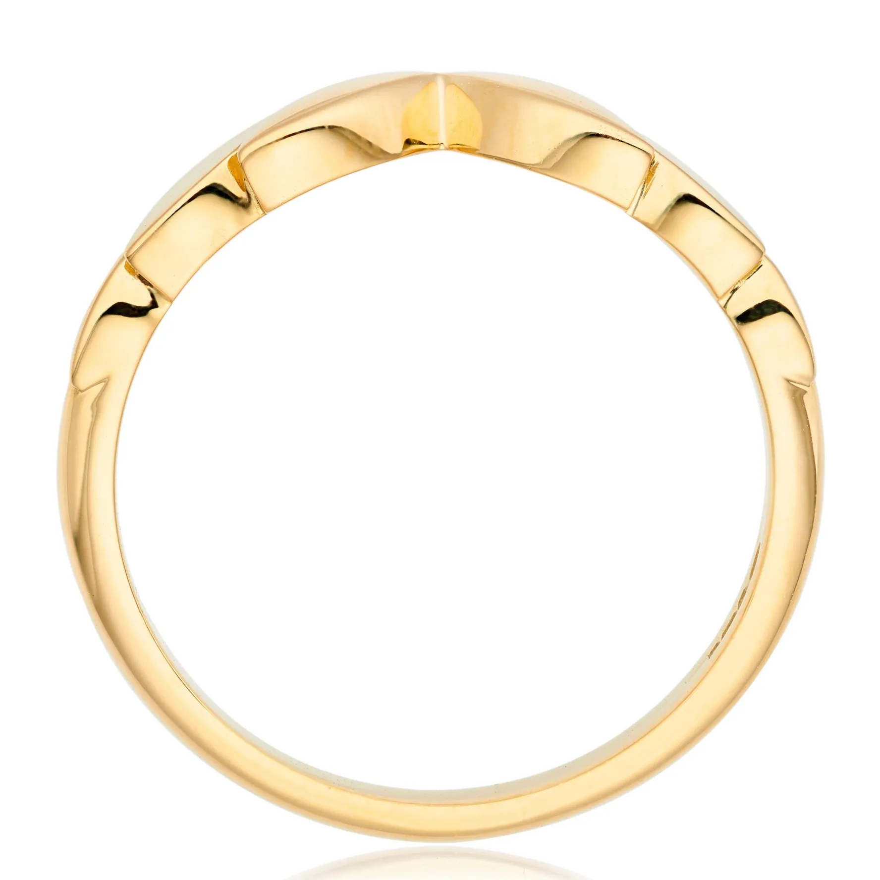 Beaverbrooks 18ct Yellow Gold Petal Wedding Ring