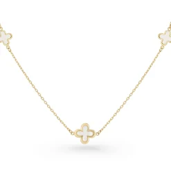 Beaverbrooks 9ct Yellow Gold Mother of Pearl Clover Necklace