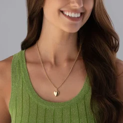 Beaverbrooks 9ct Yellow Gold Heart Pendant