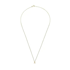 Beaverbrooks 9ct Yellow Gold Diamond Initial A Pendant