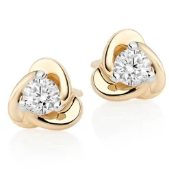 Beaverbrooks 9ct Yellow Gold Diamond Stud Earrings