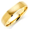 Beaverbrooks 9ct Yellow Gold 5mm Brushed Men's Wedding Ring