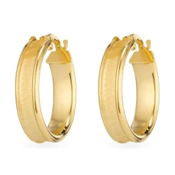Beaverbrooks 9ct Yellow Gold Hoop Earrings