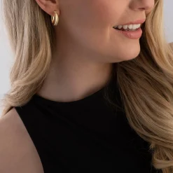 Beaverbrooks 9ct Yellow Gold Hoop Earrings