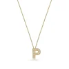 Beaverbrooks 9ct Yellow Gold Diamond Initial P Pendant