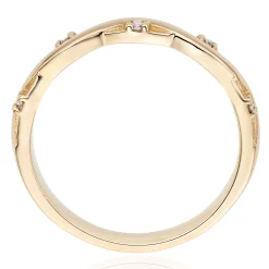 Beaverbrooks 9ct Yellow Gold Diamond Twist 1.5mm Wedding Ring