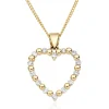 Beaverbrooks 9ct Yellow Gold Cubic Zirconia Heart Pendant