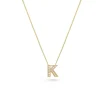 Beaverbrooks 9ct Yellow Gold Diamond Initial K Pendant
