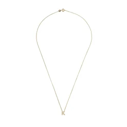 Beaverbrooks 9ct Yellow Gold Diamond Initial K Pendant