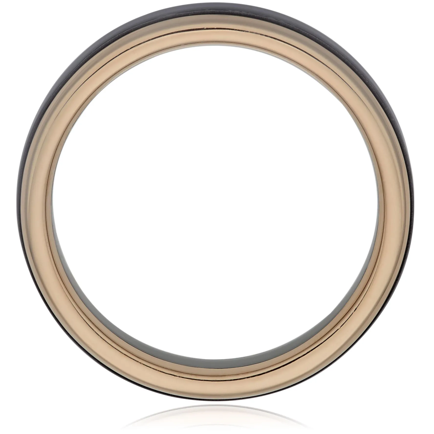 Beaverbrooks 18ct Yellow Gold and Zirconium 5mm Men’s Wedding Ring
